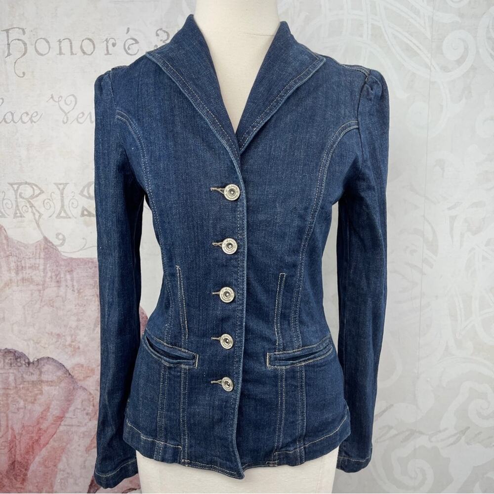 Department of Peace Denim Jacket Zipper Cuffs Size Small